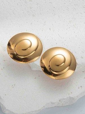 Ay Işığı Gold Döngü Kadın Küpe
