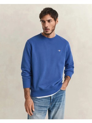 Gant Men's Blue Regular Fit Crew Neck Sweatshirt