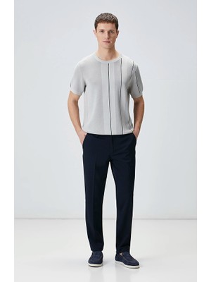 Network Navy Plain Woven Trousers