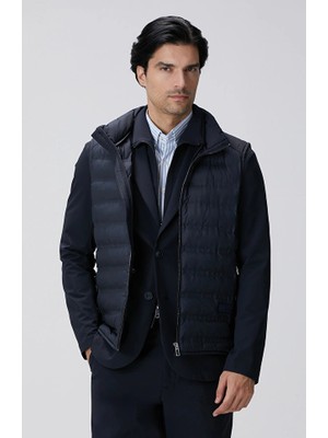 Network Navy Puffer Casual Vest