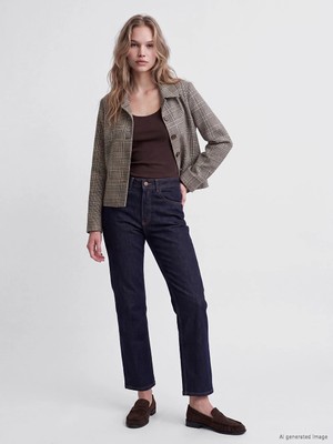 Lc Waikiki Yeni Sezon Indigo Yüksek Bel Straight Fit Kadın Jean Pantolon