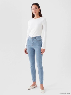 Lc Waikiki Yeni Sezon Indigo Yüksek Bel Süper Skinny Fit Kadın Jean Pantolon