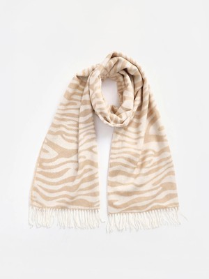 Lc Waikiki Yeni Sezon Bej Zebra Desenli Kadın Atkı
