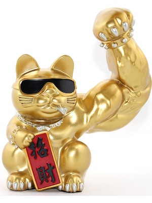 Polyester Şanslı Kedi Figürü