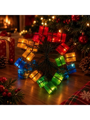 4 Metre 20 LED Pilli 2 Kademeli Yılbaşı Ağacı Süsü LED Işık