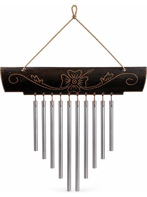 Bambu Metal Çubuklu Rüzgar Çanı