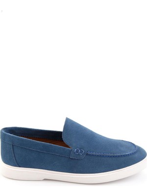 Bambi Denim Blue Genuine Leather Men's Casual Shoes E01594212602