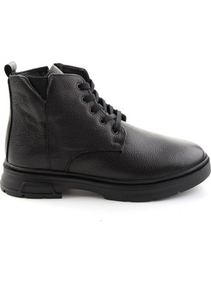 Bambi Black Floater Genuine Leather Men's Boots & Booties E02054060140