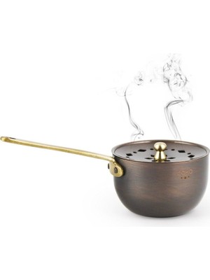 Coho Objet Coho Antique Bakır Tütsü Gezdirme Çanağı