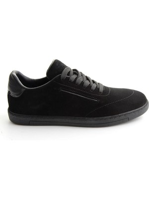 Bambi Black Suede Genuine Leather Men's Sneakers E01593000302