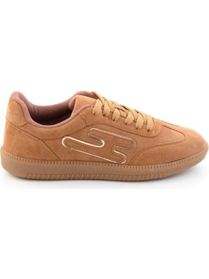 Bambi Camel Süet Kadın Sneaker K01705000372