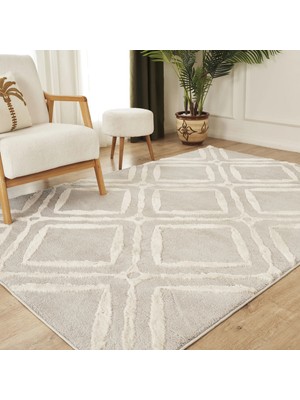 Kaşmir Halı 7/24 Plushy Doha Gri 200X290 cm