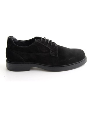 Bambi Black Suede Genuine Leather Men's Classic Shoes E01589681602