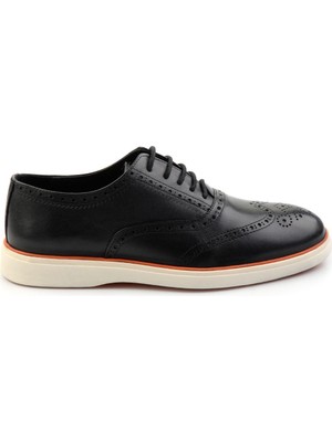 Bambi Black Genuine Leather Men's Oxford Shoes E01054182741