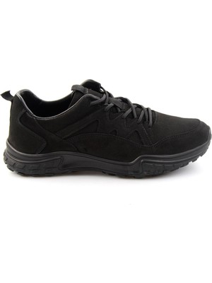 Bambi Black Nubuck Genuine Leather Men's Sneakers E01018272001