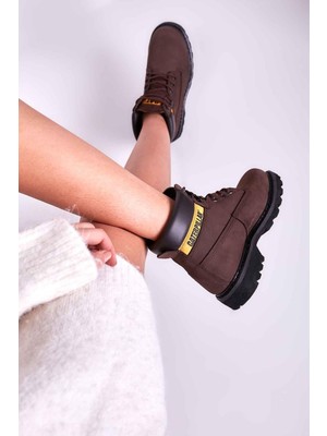 Caterpillar Caterpıllar Chocolate Genuine Leather Women's Boots & Booties CAT0111000101