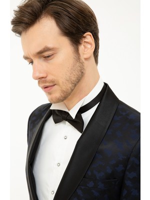 Cacharel Lacivert Ekstra Slim Fit Ceket