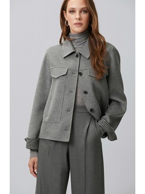 Network Grey Melange Wool Blend Jacket