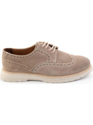 Bambi Sand Genuine Leather Men's Oxford Shoes E01698002602
