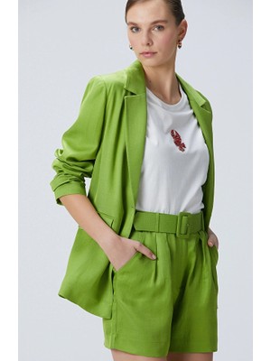 Network Pistachio Green Linen Blend Jacket