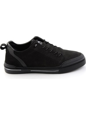 Bambi Black Nubuck Genuine Leather Men's Casual Shoes E01438095001