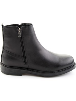 Bambi Black Antique Genuine Leather Men's Boots & Booties E02597010741