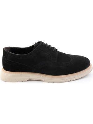 Bambi Black Genuine Leather Men's Oxford Shoes E01698002602