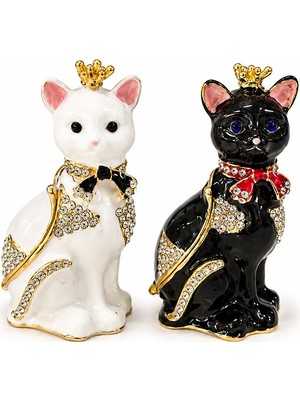 Bersel Butik Taşlı Kedi Figürü Biblo