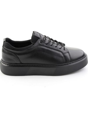 Bambi Black Nappa Genuine Leather Men's Sneakers E01803410843