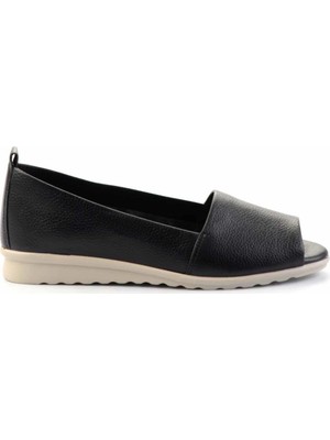 Bambi Matte Black Genuine Leather Women's Espadrilles K01582664003