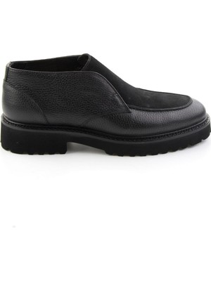 Bambi Black Floater Genuine Leather Men's Boots & Booties E02648623340