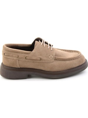 Bambi Sand Suede Genuine Leather Men's Casual Shoes E01597014402
