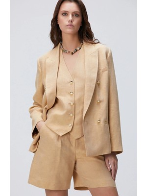 Network Limited Light Beige Linen Blend Blazer