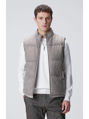 Network Beige Melange Wool Blend Vest