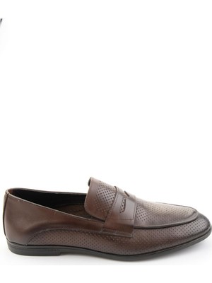 Bambi Brown Genuine Leather Men's Classic Shoes E01715030041