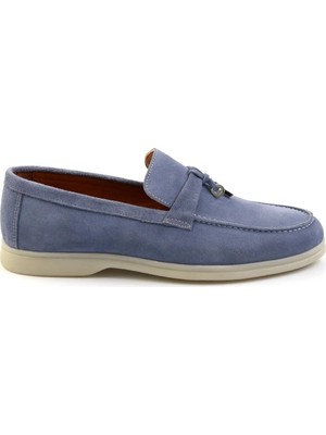 Bambi Denim Blue Genuine Leather Men's Espadrilles E01079972602