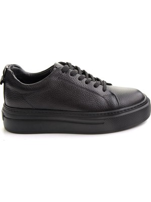 Bambi Black Floater Genuine Leather Men's Sneakers E01089009540