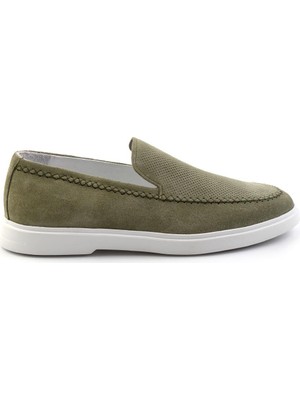 Bambi Aqua Green Genuine Leather Men's Casual Shoes E01083017002