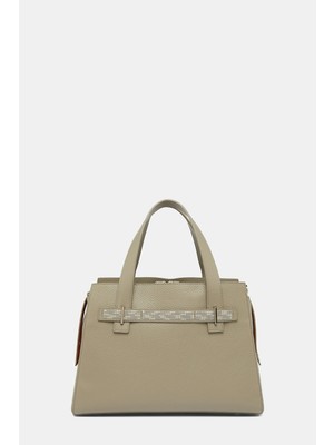 Vakko Mink Leather Bag
