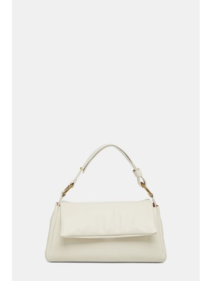 Vakko Ecru Leather Bag