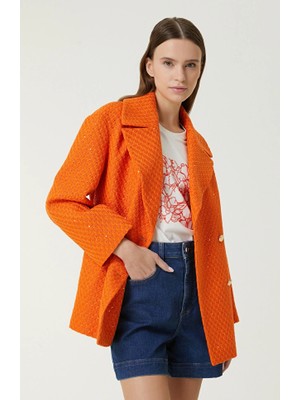 Network Orange Trench Coat