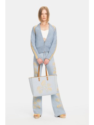 Ermanno Scervino Ermanno Scervıno Mavi Desenli Jean Pantolon