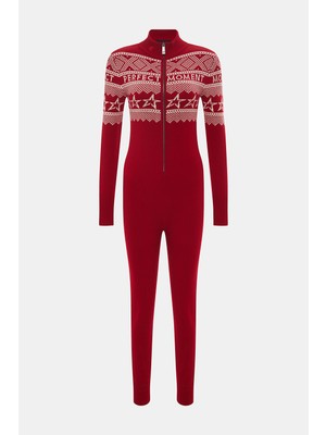 Perfect Moment Red Patterned Jumpsuit