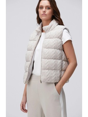Network Beige Melange Knit Wool Vest