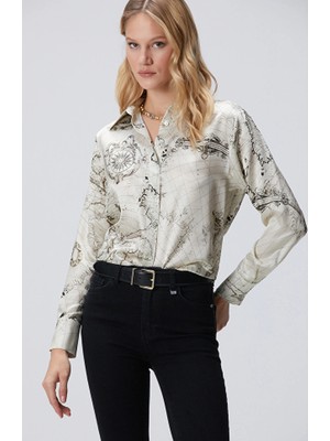 Network Limited Light Beige Silk Blend Shirt