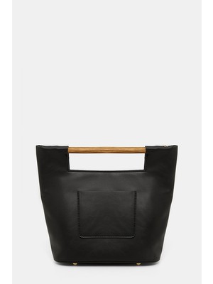 Vakko Black Leather Bag