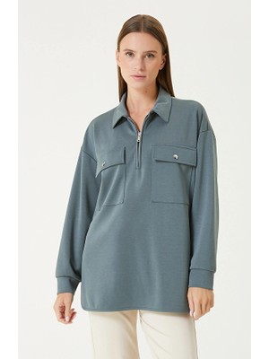 Network Petrol Green Modal Blend Sweatshirt