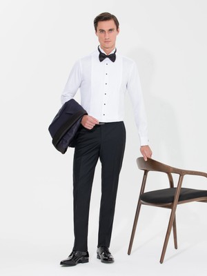 Cacharel Beyaz Slim Fit Smokin Gömlek