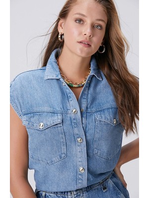Network Indigo Tencel Denim Gömlek