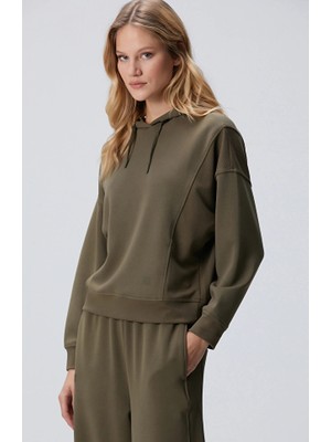 Network Haki Kapüşonlu Sweatshirt